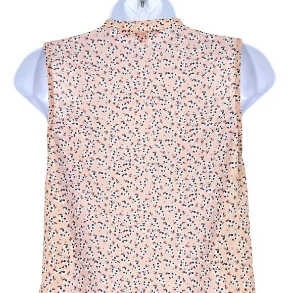 Modcloth Sweet and Smart sleeveless floral heart blouse blush pink Size XS - Picture 6 of 13